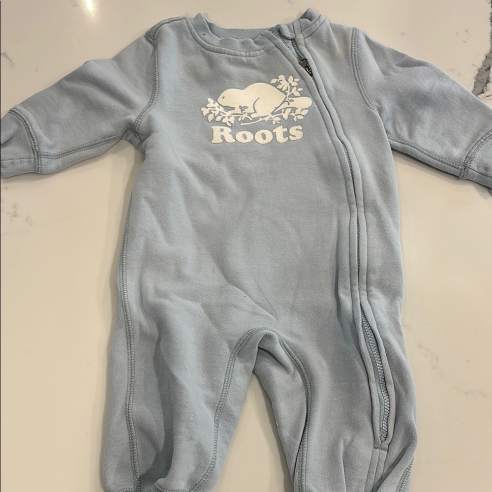 Roots Baby 6-12M Blue One Piece Sweater